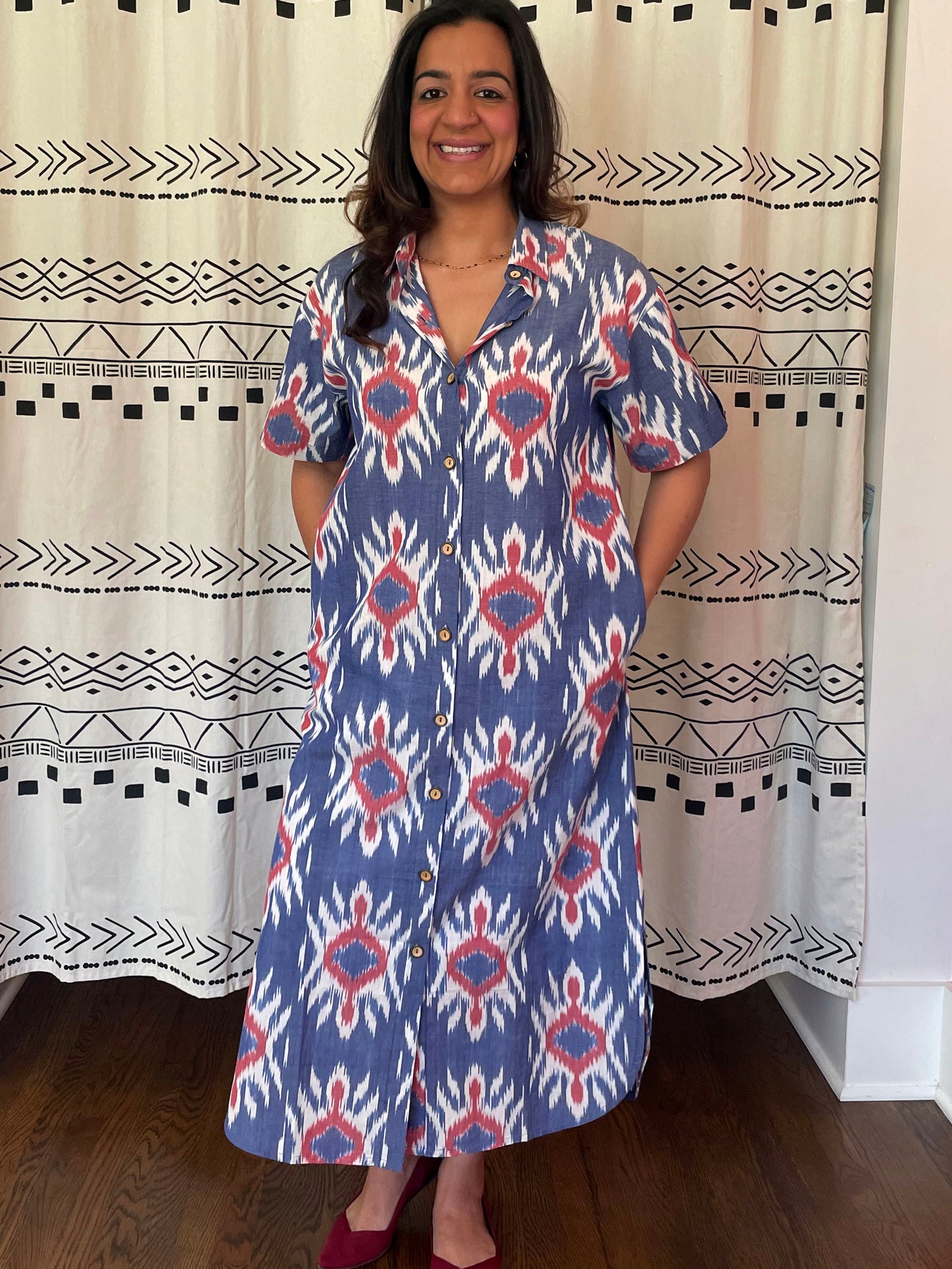 Collared long dress