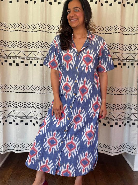 Collared long dress