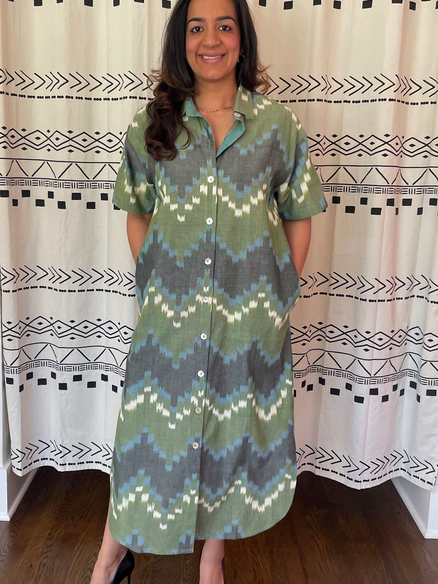 Collared long dress
