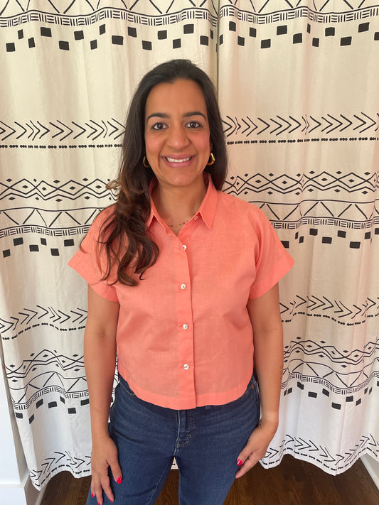 Handloom Crop Shirt